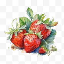 水果卡通手绘草莓图片_卡通手绘水果草莓