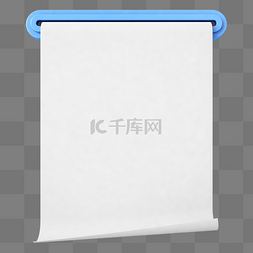 票3d图片_蓝色C4D立体打印纸文本框边框