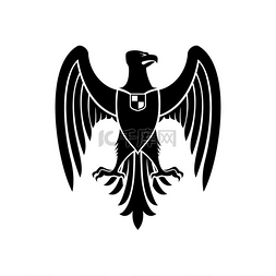 白色格纹图片_赫拉尔迪鹰皇家矢量徽章孤立的鹰