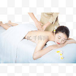 上门按摩图片_按摩技师美女按摩背部