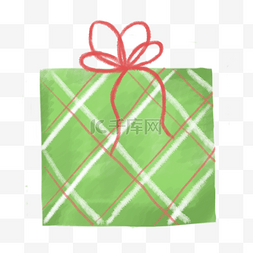 圣诞节图片_绿色蝴蝶结礼物盒
