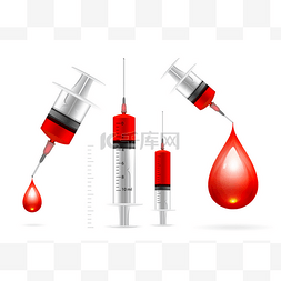 血滴和注射器