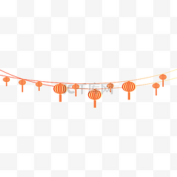 国庆国庆节红金灯笼挂饰分割线