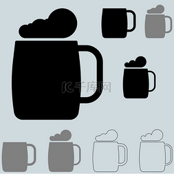 or图标图片_The black brerer bocal or brewer mug.. The bl