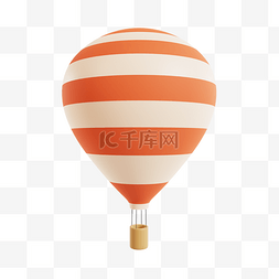 氢气球横幅图片_3DC4D立体彩色热气球