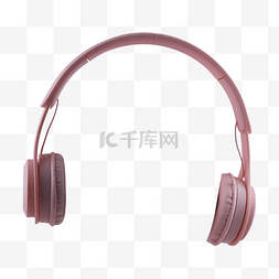 耳机零件图片_耳机粉色科技头戴式无线