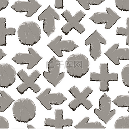 灰色的瓷砖图片_石头标志无缝图案石头标志无缝图
