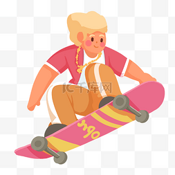 活动秋季图片_户外活动玩滑板男生