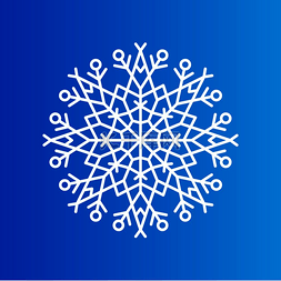 雪花由装饰图案创建，几何元素矢