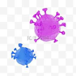 病毒细菌霉菌插画图片_3D细菌细胞病菌病毒