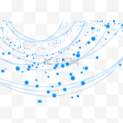 蓝色科技光线素材图片_蓝色科技光点线条点状