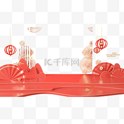 春节背景图片_元宵新年中式元素红色电商