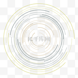 彩色放射辐射波点圆圈圆形