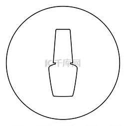带有指甲油的罐子用于美甲瓶轮廓