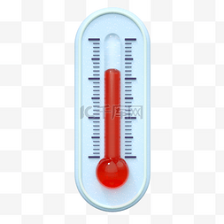 气温变冷图片_3D立体C4D温度气温温度计热度