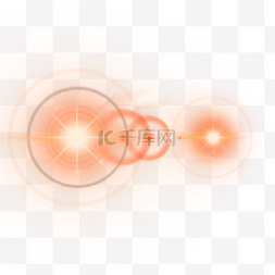 圆圈光斑图片_光斑抽象艺术橙色效果