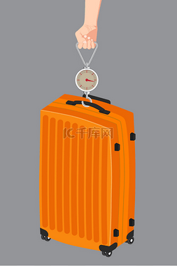 手提行李测量使用杆秤权重向量的