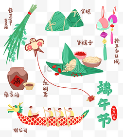 艾草文化图片_端午节习俗活动传统贴纸