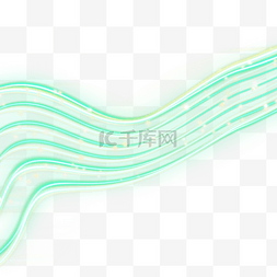 抽象线条流动图片_绿色不规则条纹光效