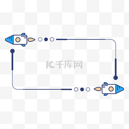 卡通人头图片_卡通科技火箭边框航天