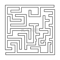 迷宫迷宫难题黑色图标