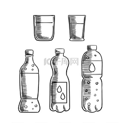 饮料碳酸图片_塑料瓶中的甜软饮料、非碳酸和碳