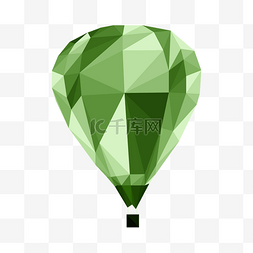 热气球低聚风绿色