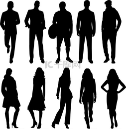 person图片_Man and woman silhouettes