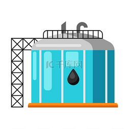 炼油厂容器图片_石油储存的例证。