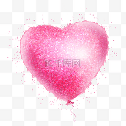 粉色女性符号图片_气球粉色爱心装饰涂鸦