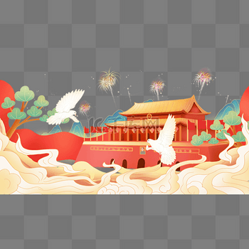 中国风国庆节国庆