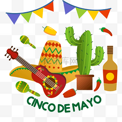 de图片_墨西哥Cinco de Mayo节日的美丽元素