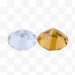 白黄色钻石配饰宝石