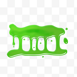 卡通close图片_细菌粘液绿色图片绘画创意