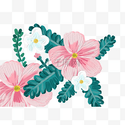 小清新油画棒水粉花卉花朵