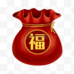 金币袋子图片_新年福袋钱袋子