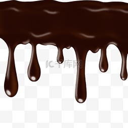 巧克力币图片_仿真滴落食物液体巧克力酱