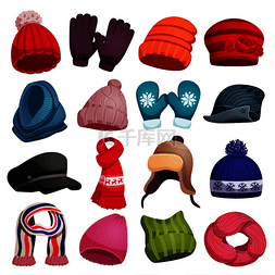 季节性冬季围巾帽子帽子手套手套