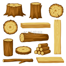 锯木头工人图片_一套用于林业和木材工业的原木。