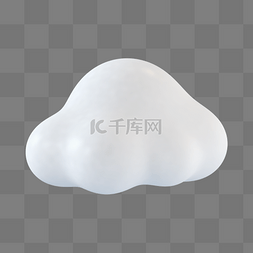 白色天空图片_白色C4D立体云