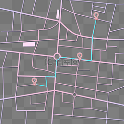 地图定位图片_科技感地图路线导航规划定位