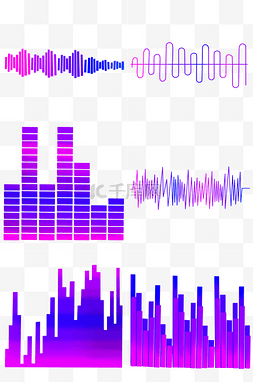 铃声音量图片_赛博朋克霓虹音量波浪