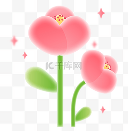 植物图片_春天春季弥散风粉色花朵盛开