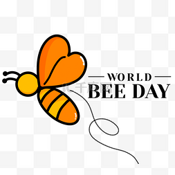 手绘卡通蜜蜂世界蜜蜂日插画