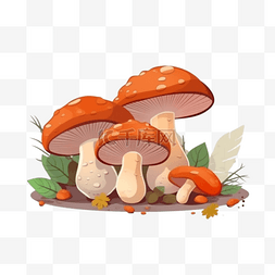 蘑菇菌房图片_卡通手绘蔬菜蘑菇