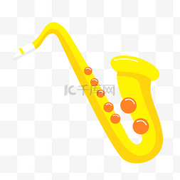 橙色黄色国际爵士节乐器萨克斯