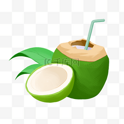 采摘椰子图片_夏天食物椰子椰子汁