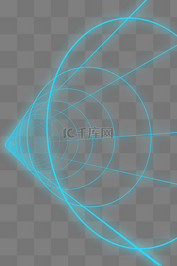 拱形隧道图片_荧光发光透视科技底纹
