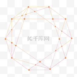 网络球体抽象线条几何体网络剪贴