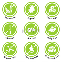 Allergen free products stickers